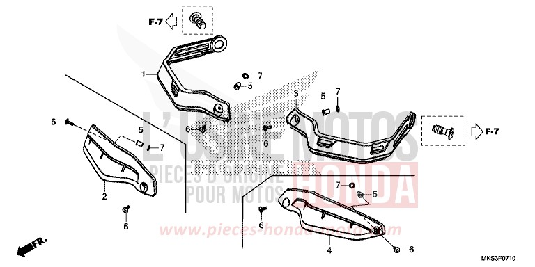 PROTEGE-DOIGTS de Africa Twin DCT DARKNESS BLACK METALLIC (NH463) de 2020